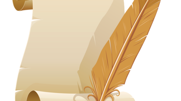 scroll and quill clipart